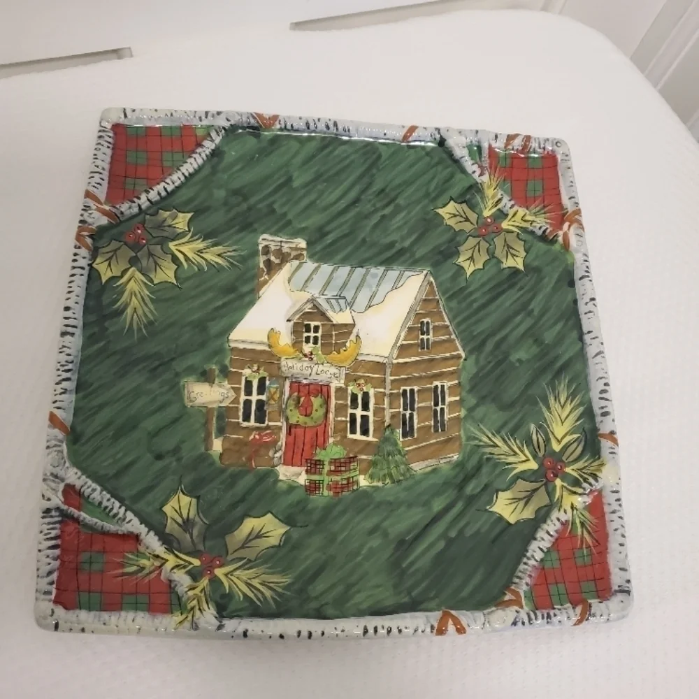 Certified International, Susan Winget Holiday Lodge Serving Plate 11.5
